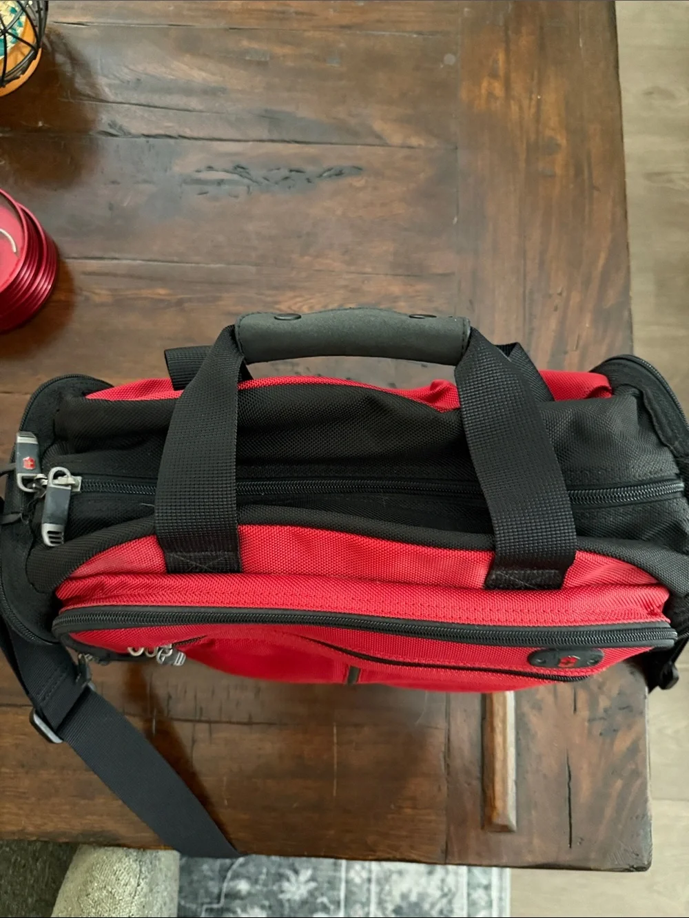 Victorinox Red and Black Travel Werks Bag with Front Organizer